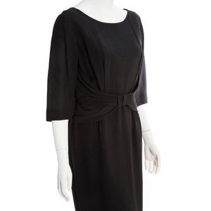 60s Black Cocktail Dress - so Mad Men! size M